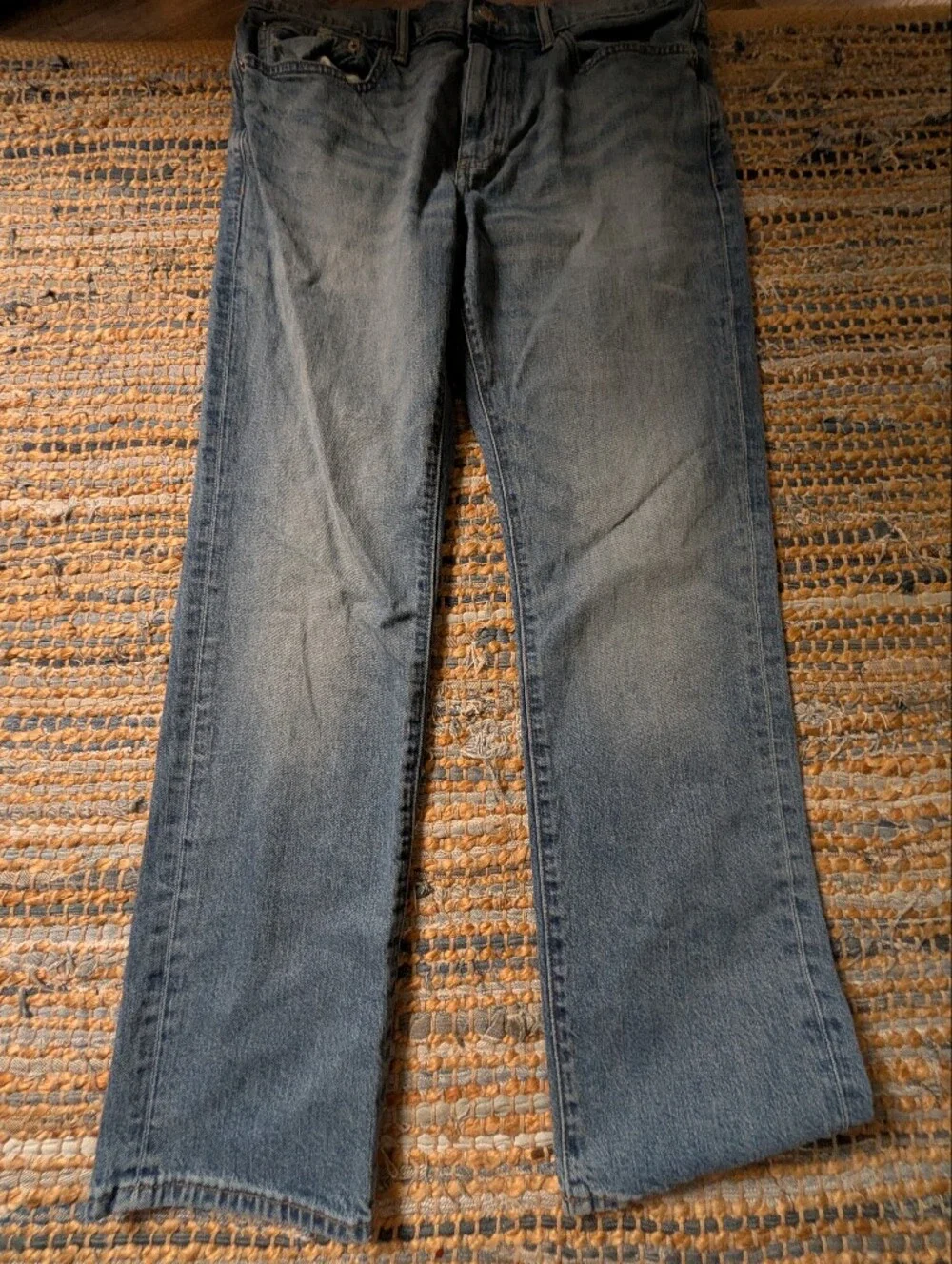 J.Crew Flex Straight Jeans W34 L30 Medium Wash Stretch Classic Denim Preppy